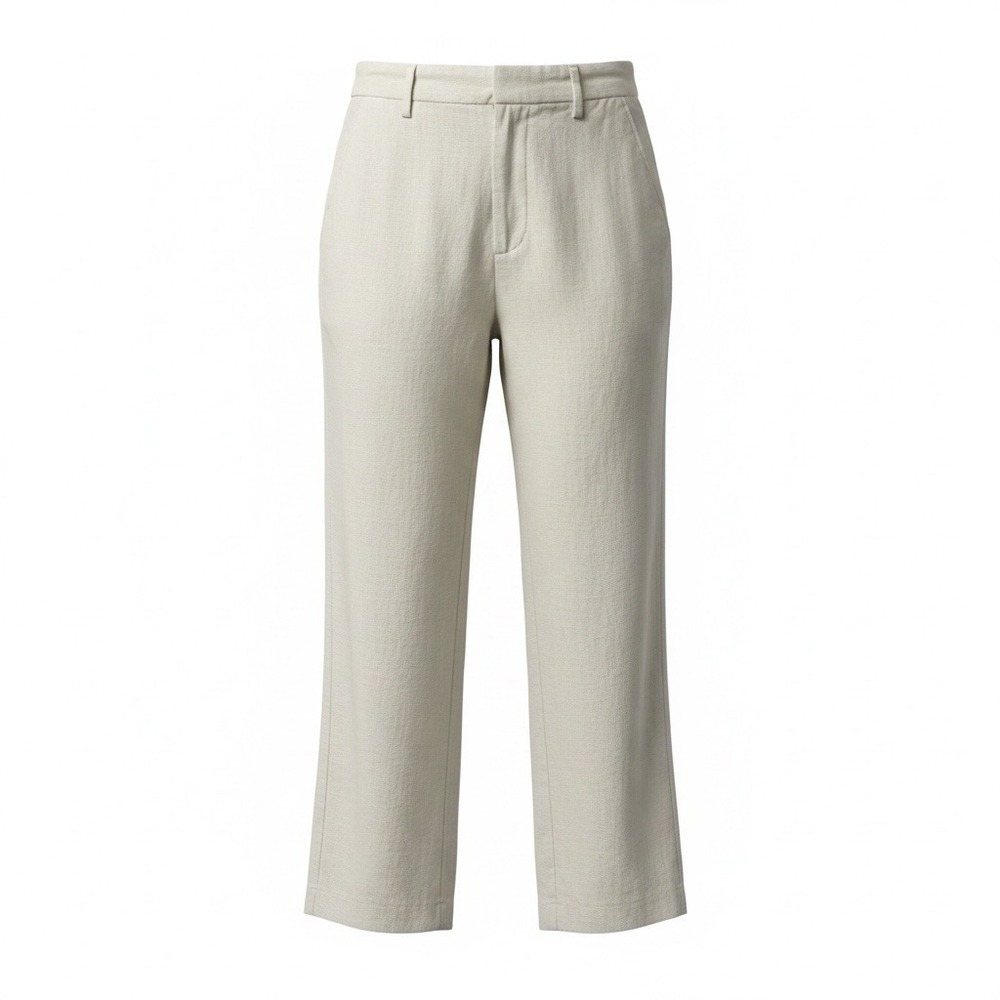 DOCKERS D2 Pants Mens 38x32 White Linen Flat Front Summer Dress Casual